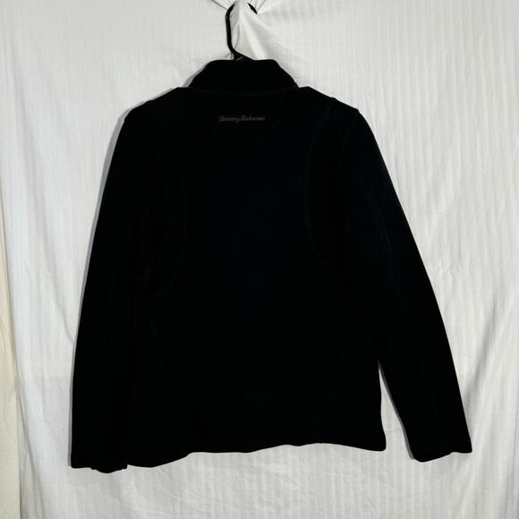 Tommy Bahama Black 1/2 Zip Sweater Pullover Women’s Medium Nautical Swordfish - Picture 7 of 7